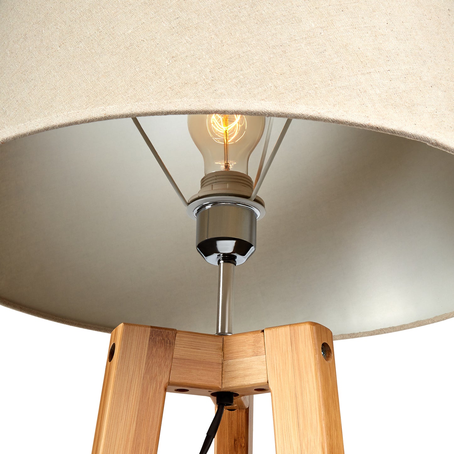 Bamboo Tripod Floor Lamp