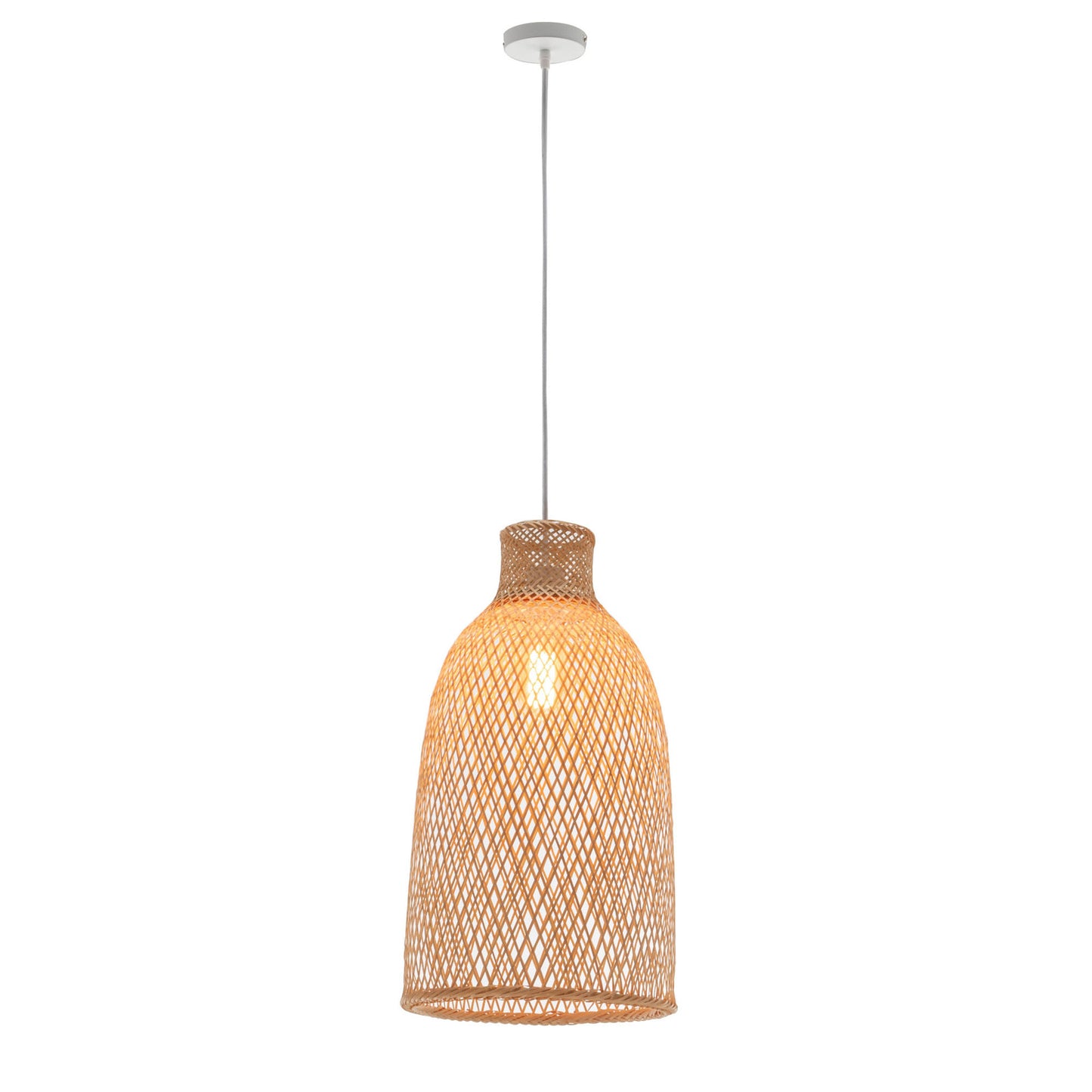 Bamboo Cone Shaped Light Pendant