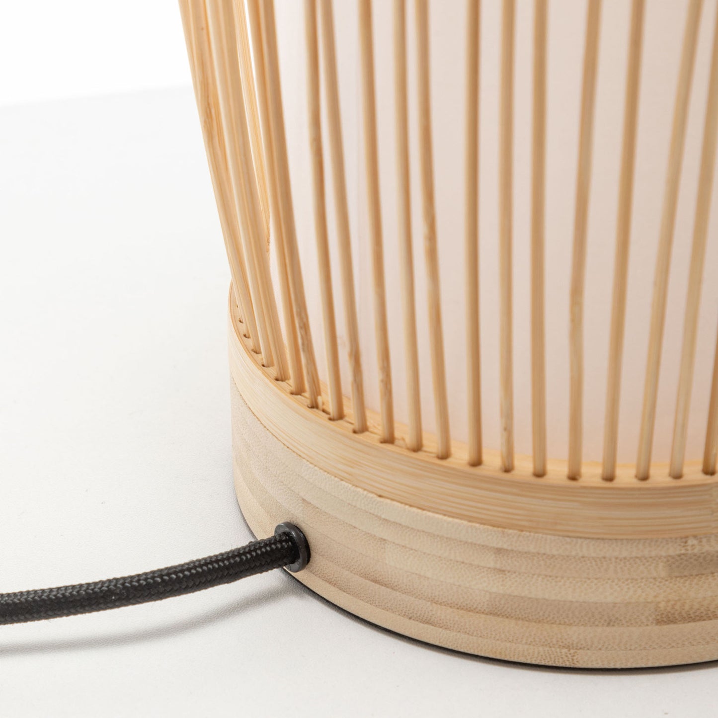 Cylinder Style Bamboo Table Lamp