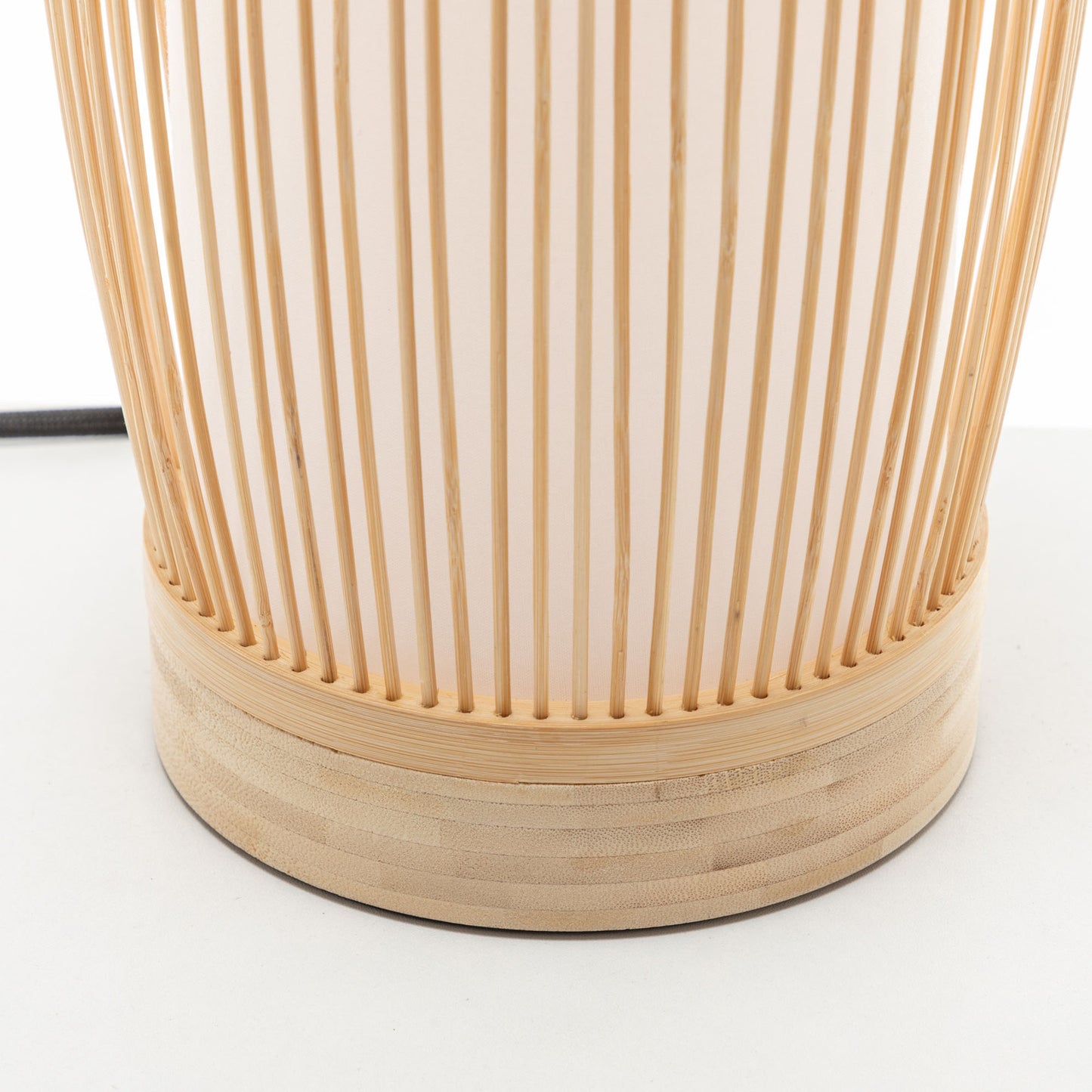 Cylinder Style Bamboo Table Lamp