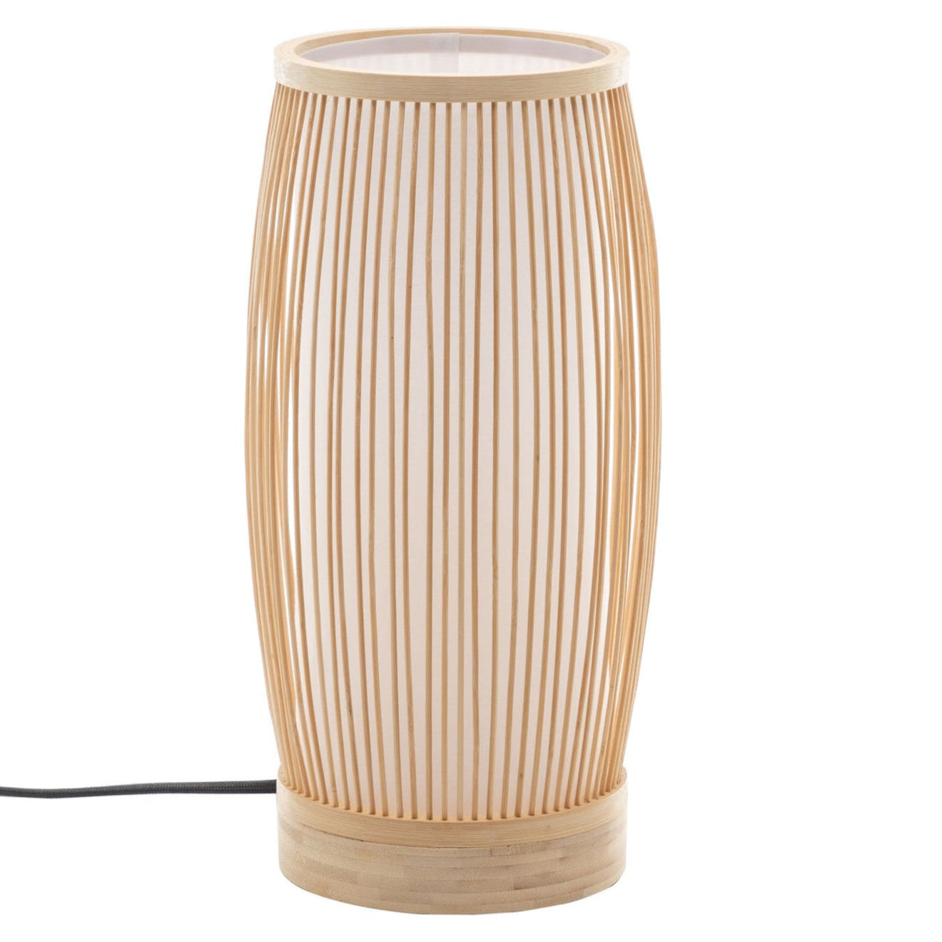 Cylinder Style Bamboo Table Lamp