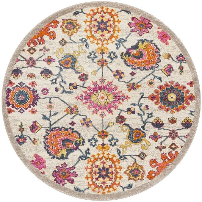 Babylon 208 Multi Round by Rug Culture-150X150CM - ROUND