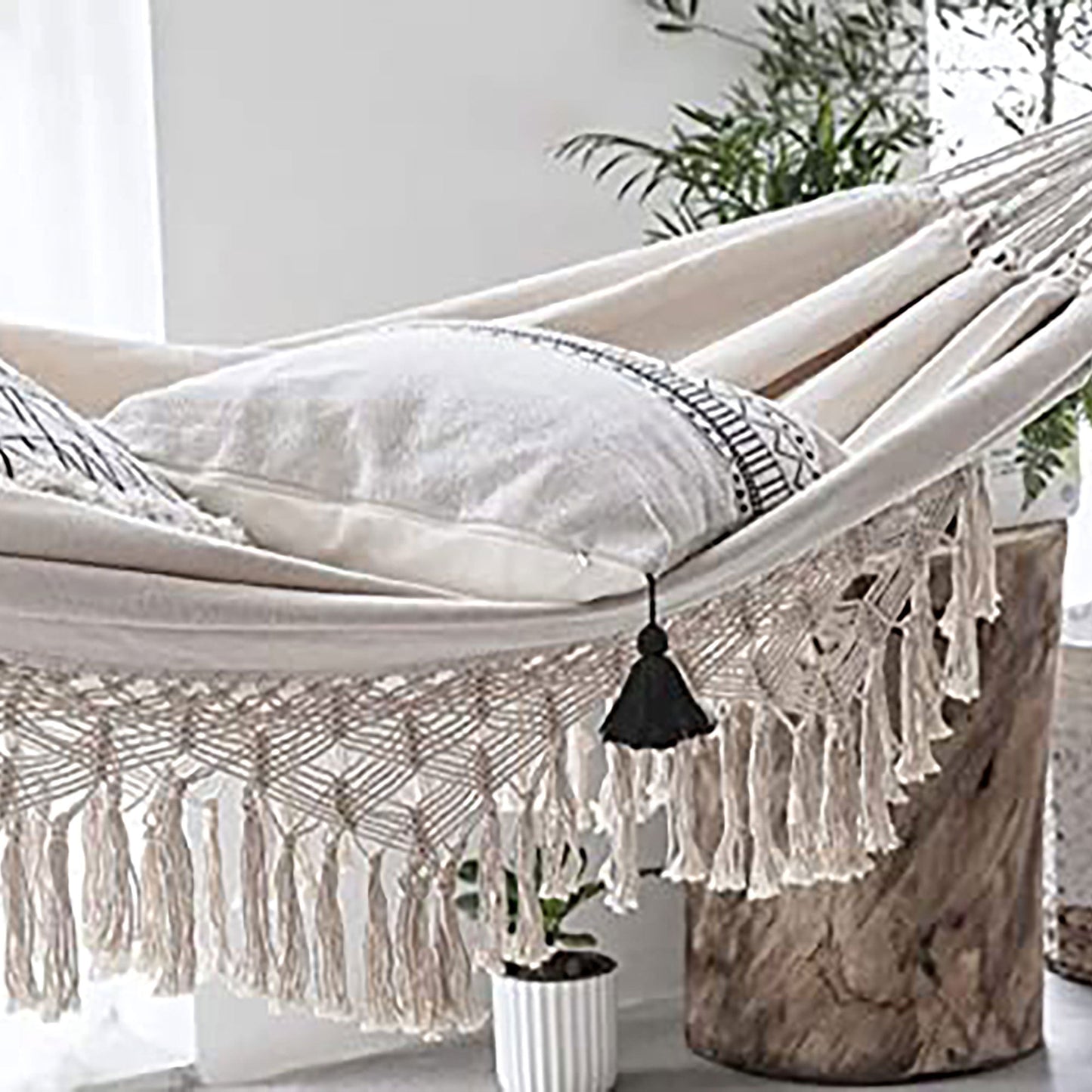 Boho Cotton Macrame Hammock-Natural